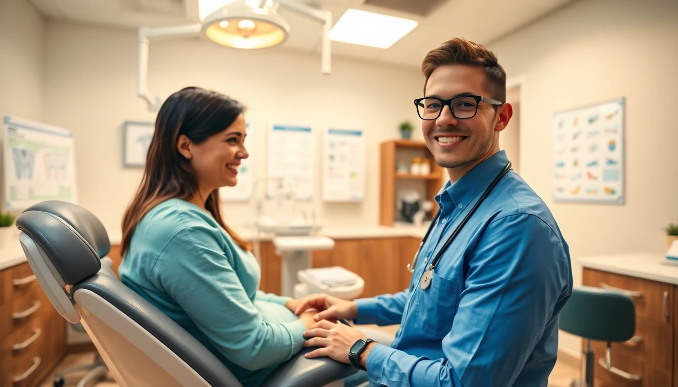 Orthodontist Myrtle Beach consulting with a patient in a welcoming dental office.